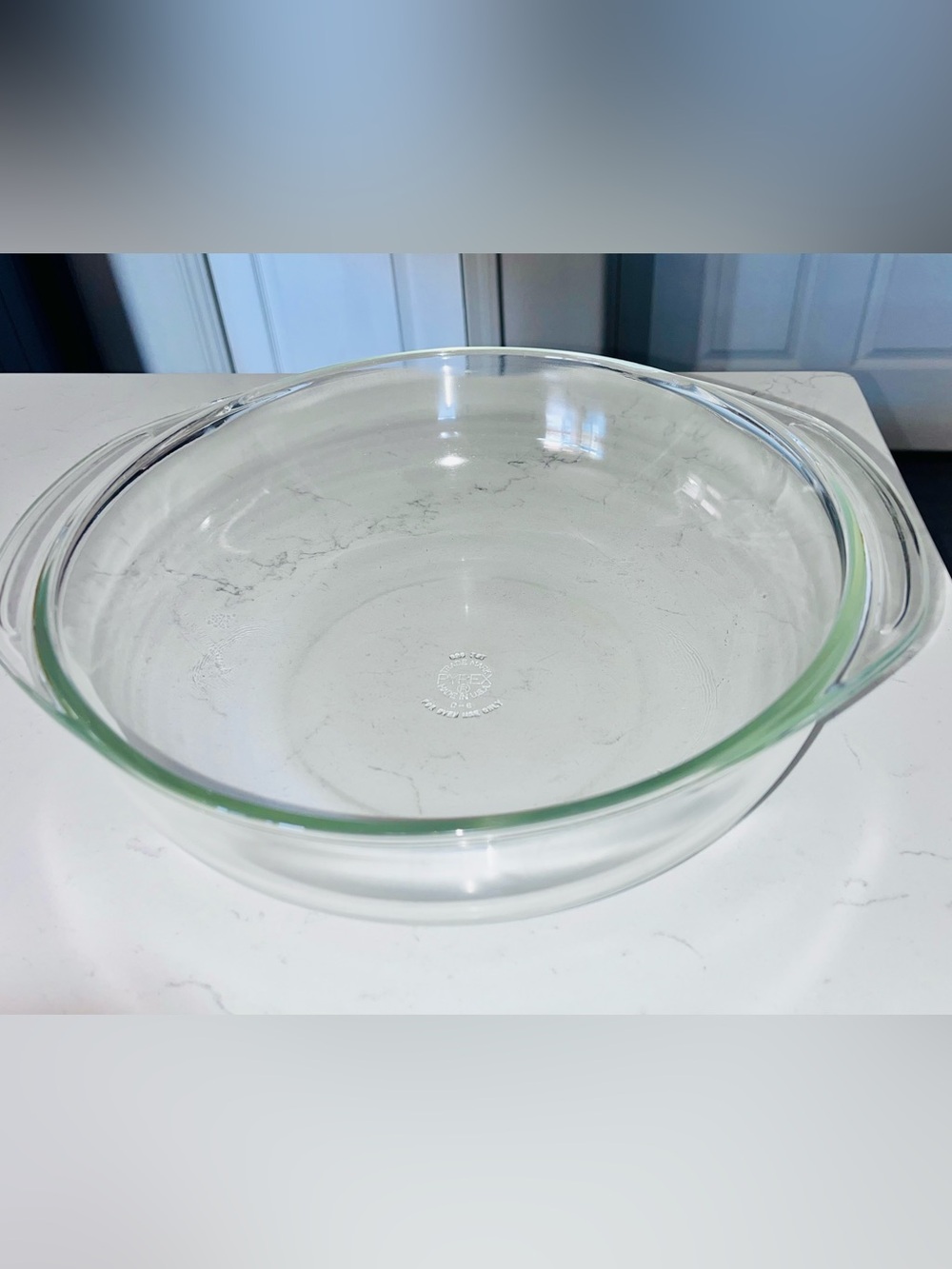 vintage 1950’s clear glass Pyrex #023 1.5-quart casserole bowl